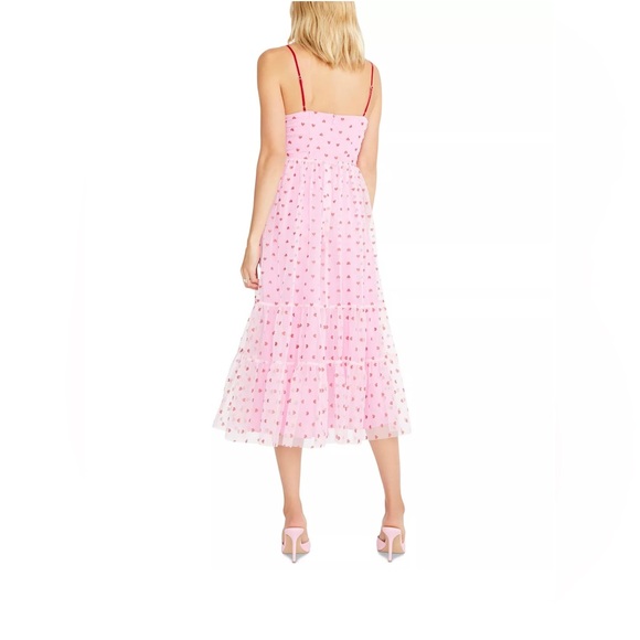 Betsey Johnson Valentines Heart Print Pink Dress - Picture 5 of 12